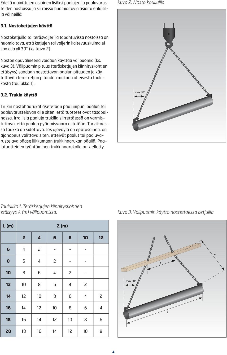 Noston apuvälineenä voidaan käyttää välipuomia (ks. kuva 3).