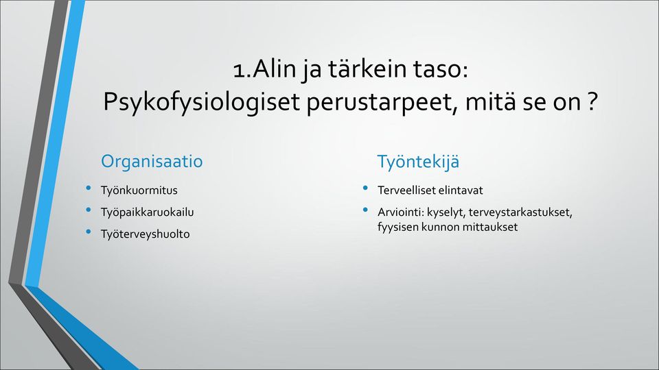 Organisaatio Työnkuormitus Työpaikkaruokailu