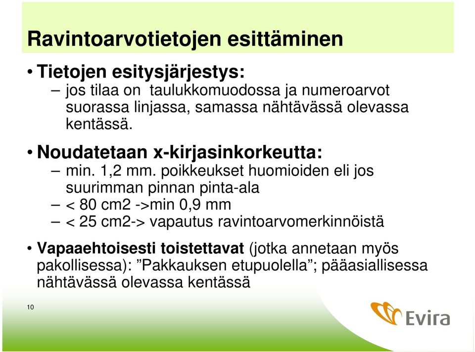 poikkeukset huomioiden eli jos suurimman pinnan pinta-ala < 80 cm2 ->min 0,9 mm < 25 cm2-> vapautus