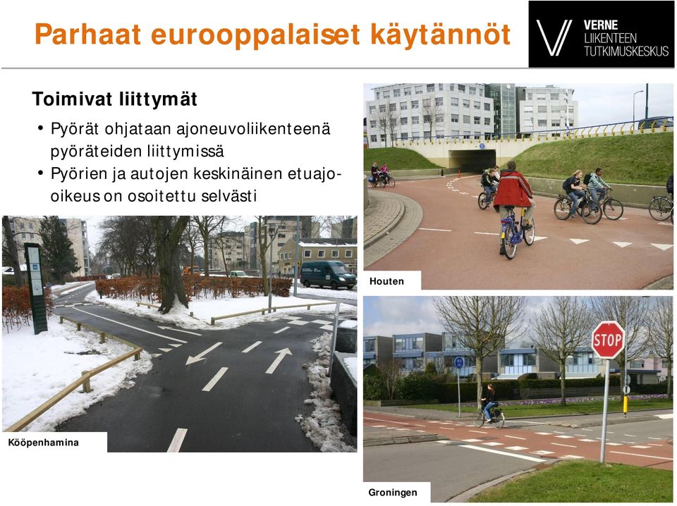 liittymissä Pyörien ja autojen keskinäinen