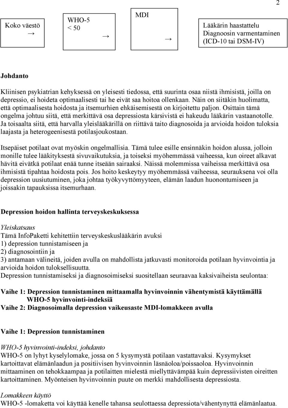 Osittain tämä ongelma johtuu siitä, että merkittävä osa depressiosta kärsivistä ei hakeudu lääkärin vastaanotolle.