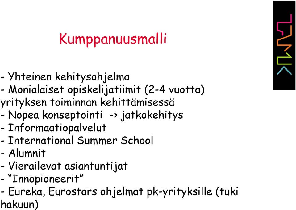 - Informaatiopalvelut - International ti Summer School - Alumnit - Vierailevat