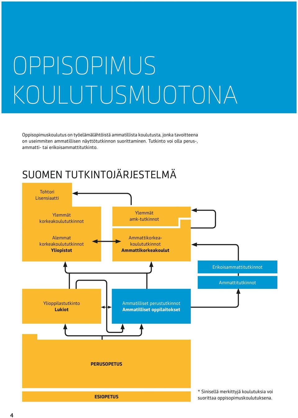 SUOMEN TUTKINTOJÄRJESTELMÄ Tohtori Lisensiaatti Ylemmät korkeakoulututkinnot Ylemmät amk-tutkinnot Alemmat korkeakoulututkinnot Yliopistot