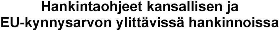 EU-kynnysarvon