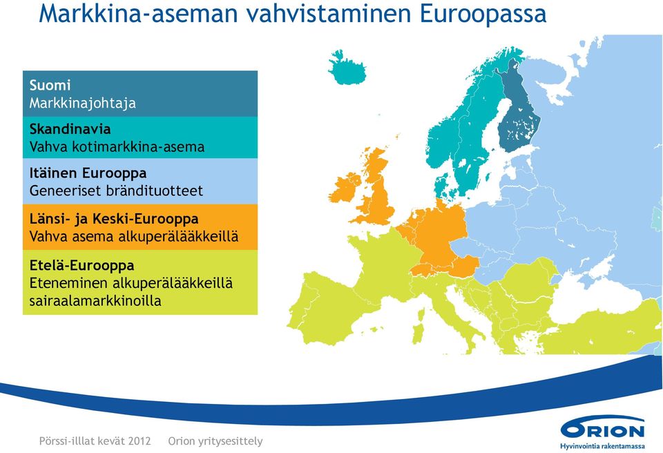 brändituotteet Länsi- ja Keski-Eurooppa Vahva asema
