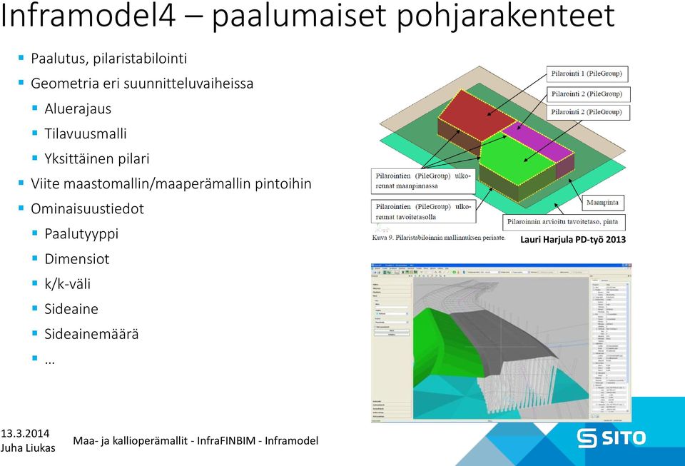 pilari Viite maastomallin/maaperämallin pintoihin Ominaisuustiedot