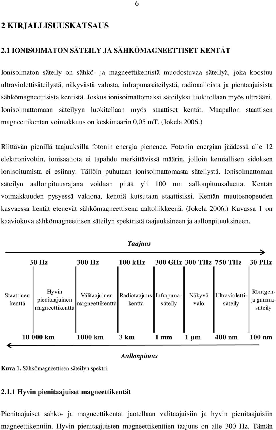 infrapunasäteilystä, radioaalloista ja pientaajuisista sähkömagneettisista kentistä. Joskus ionisoimattomaksi säteilyksi luokitellaan myös ultraääni.