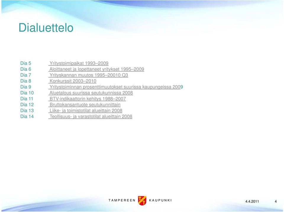 Aluetalous suurissa seutukunnissa 2008 Dia 11 BTV-indikaattorin kehitys 1988 2007 Dia 12 Bruttokansantuote seutukunnittain Dia