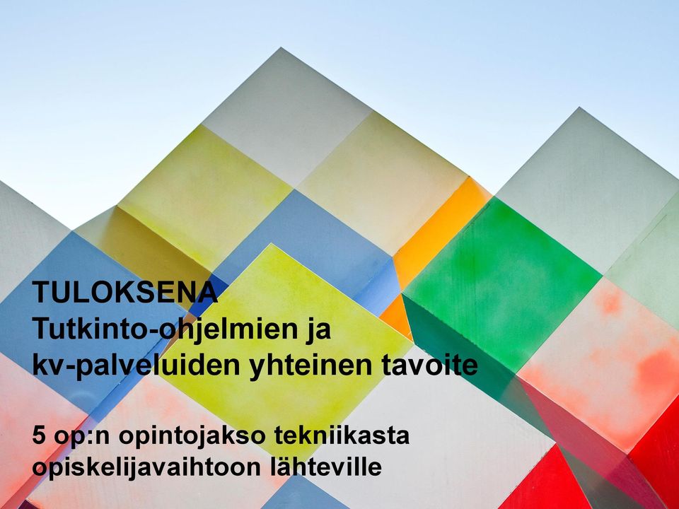 Tutkinto-ohjelmien ja kv-palveluiden yhteinen tavoite 5