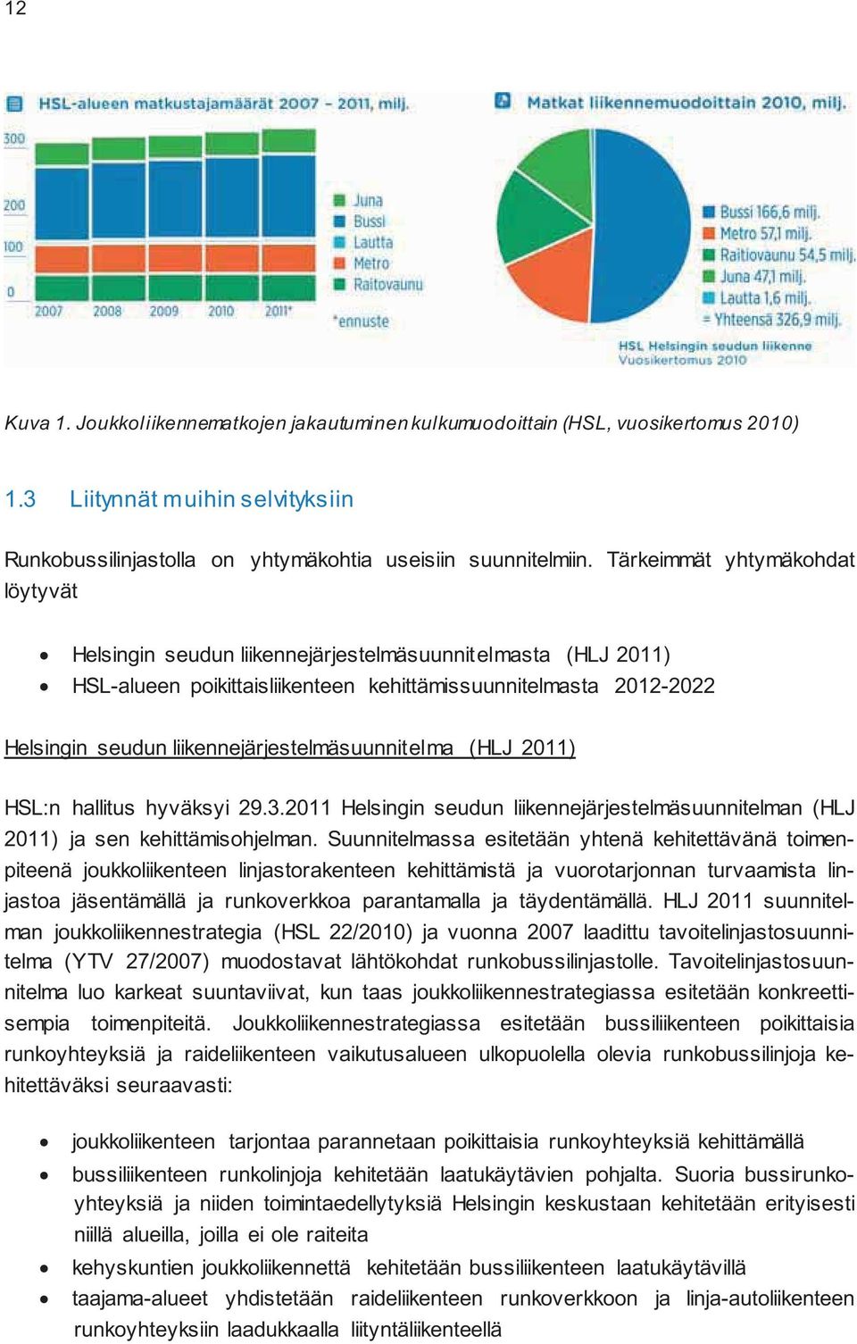 liikennejärjestelmäsuunnitelma (HLJ 2011) HSL:n hallitus hyväksyi 29.3.2011 Helsingin seudun liikennejärjestelmäsuunnitelman (HLJ 2011) ja sen kehittämisohjelman.