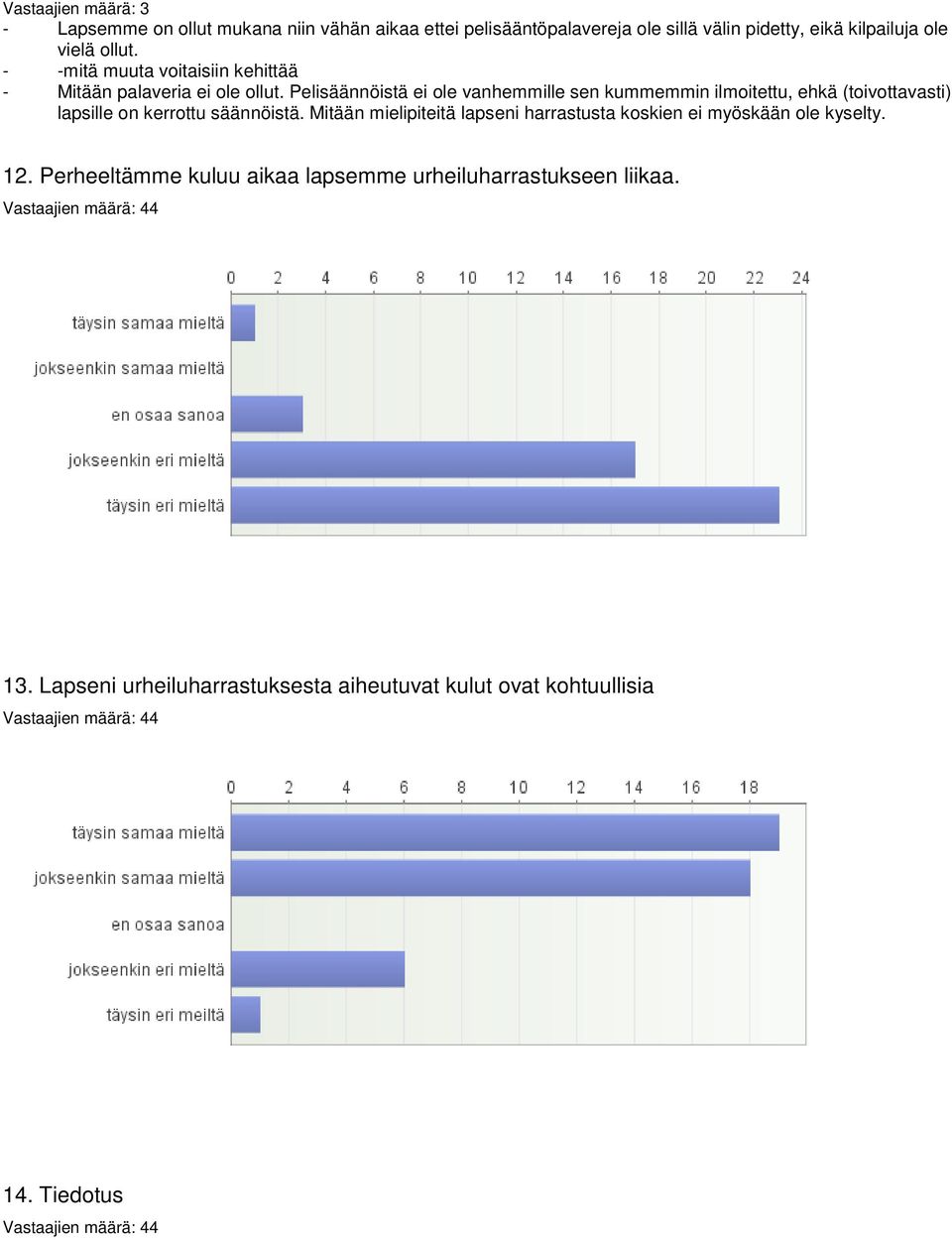Pelisäännöistä ei ole vanhemmille sen kummemmin ilmoitettu, ehkä (toivottavasti) lapsille on kerrottu säännöistä.