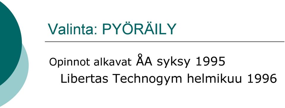 syksy 1995 Libertas