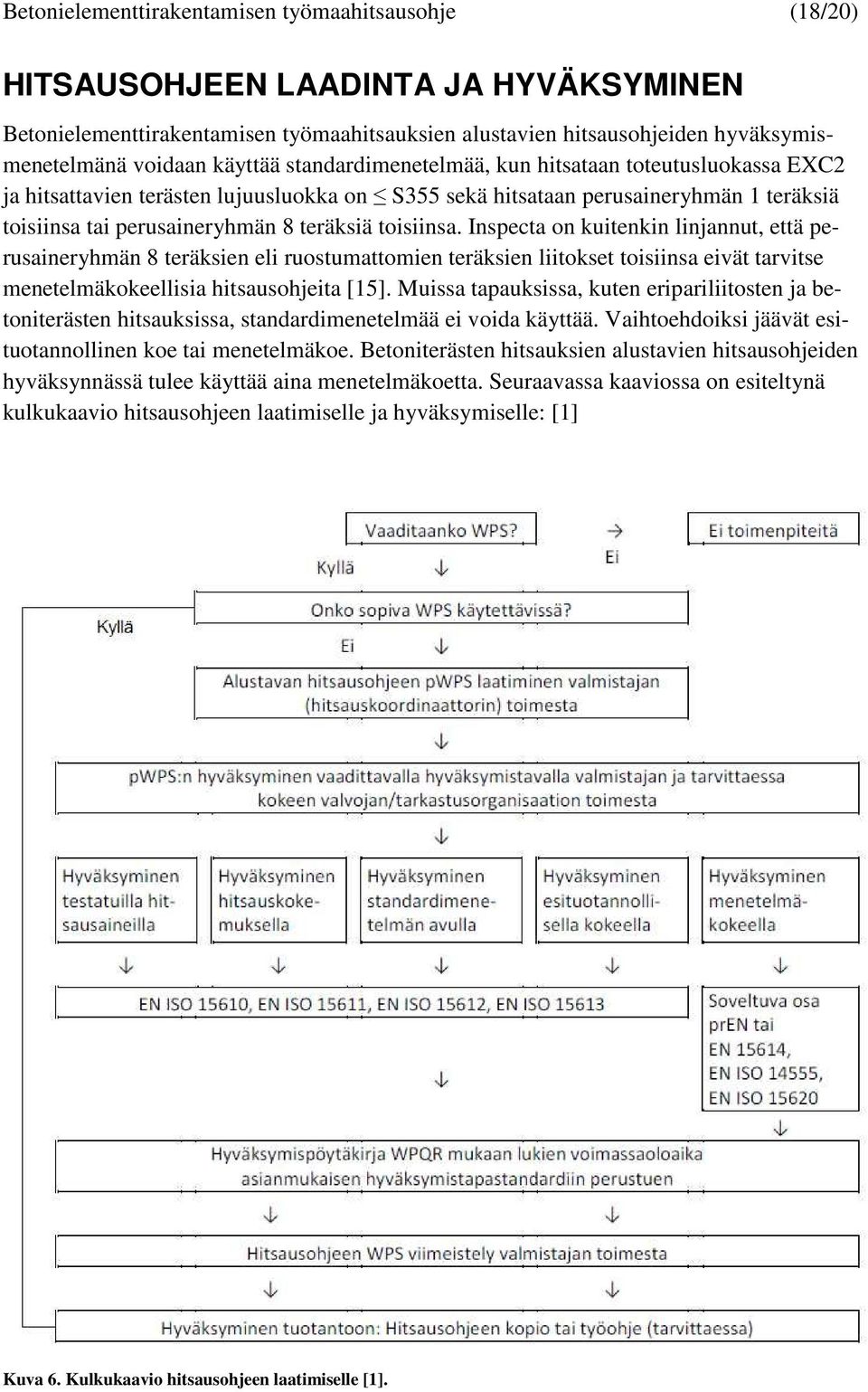 toisiinsa. Inspecta on kuitenkin linjannut, että perusaineryhmän 8 teräksien eli ruostumattomien teräksien liitokset toisiinsa eivät tarvitse menetelmäkokeellisia hitsausohjeita [15].