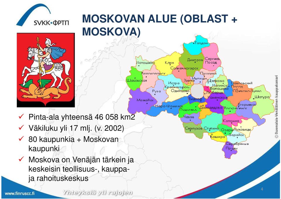 2002) 80 kaupunkia + Moskovan kaupunki Moskova on