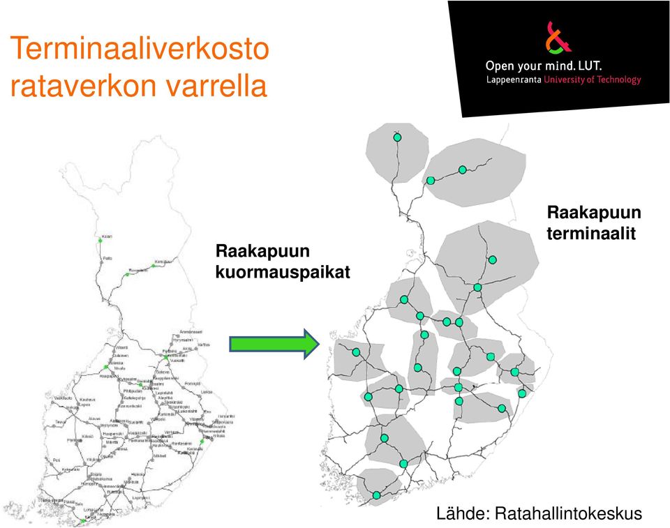 Raakapuun kuormauspaikat