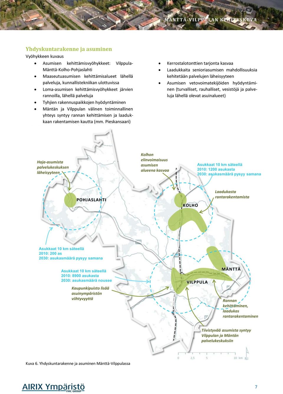 toiminnallinen yhteys syntyy rannan kehittämisen ja laadukkaan rakentamisen kautta (mm.