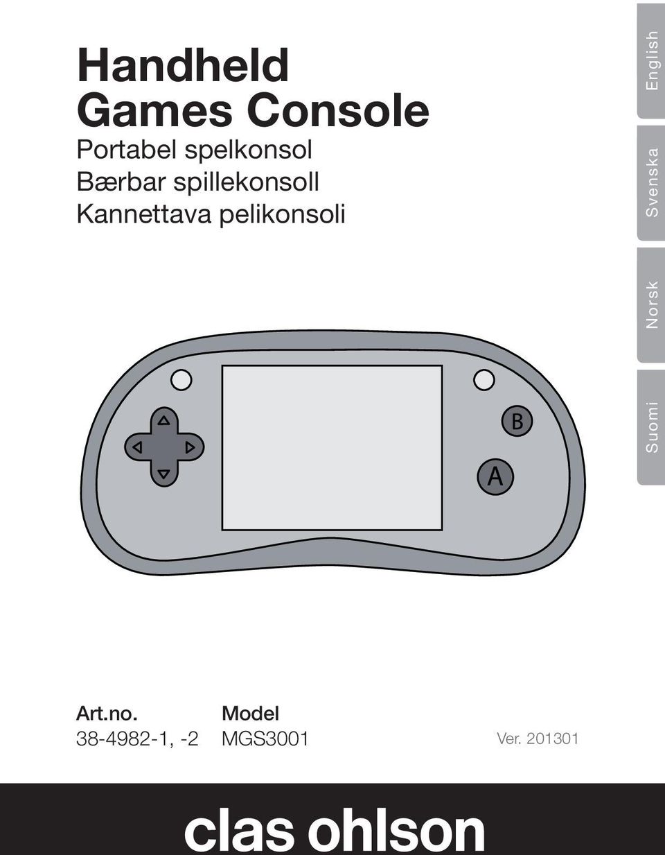 Handheld Games Console Portabel spelkonsol Bærbar spillekonsoll ...