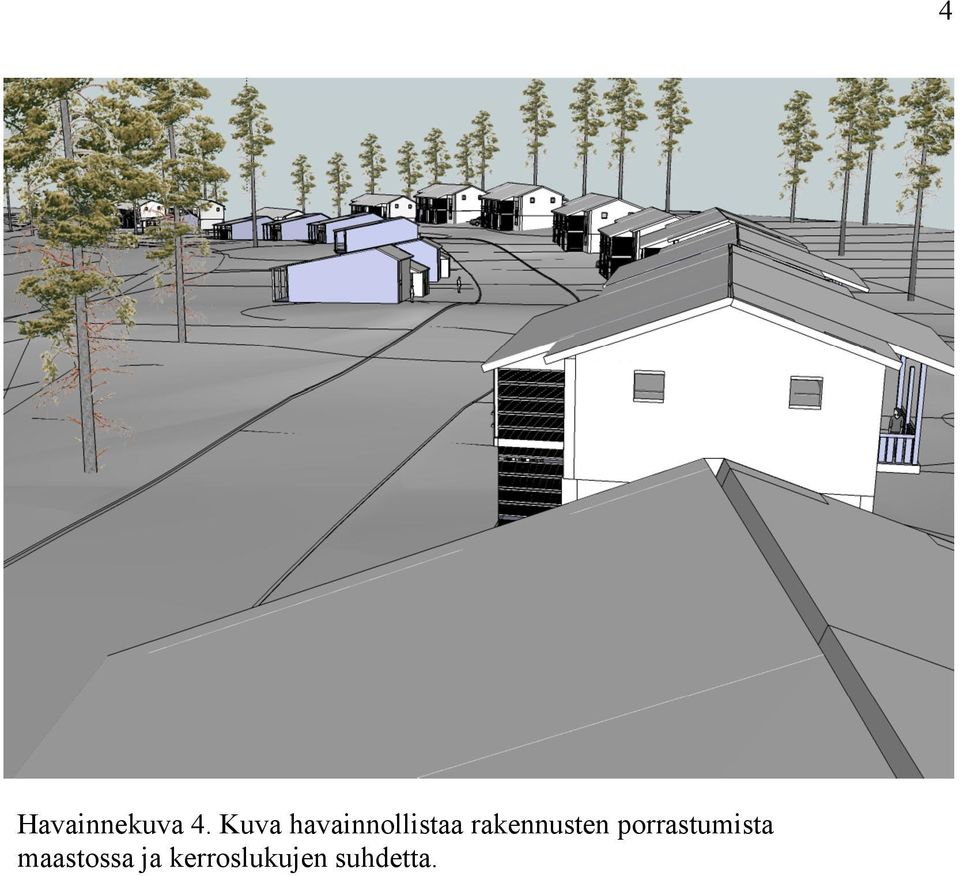 rakennusten porrastumista