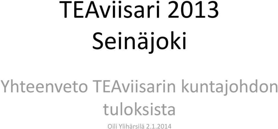 TEAviisarin kuntajohdon