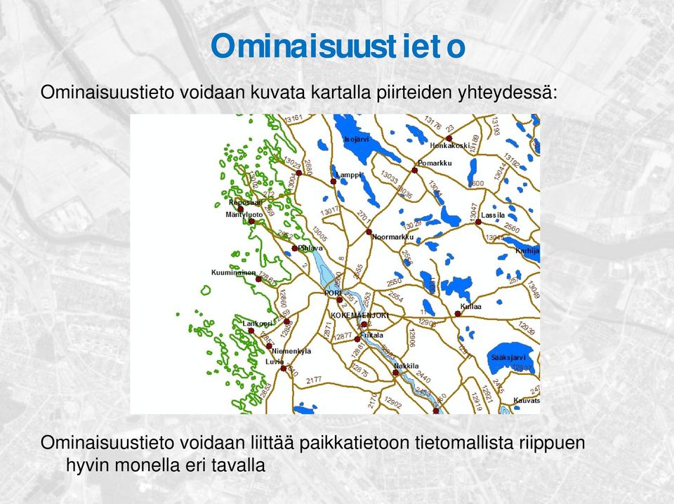 Ominaisuustieto voidaan liittää