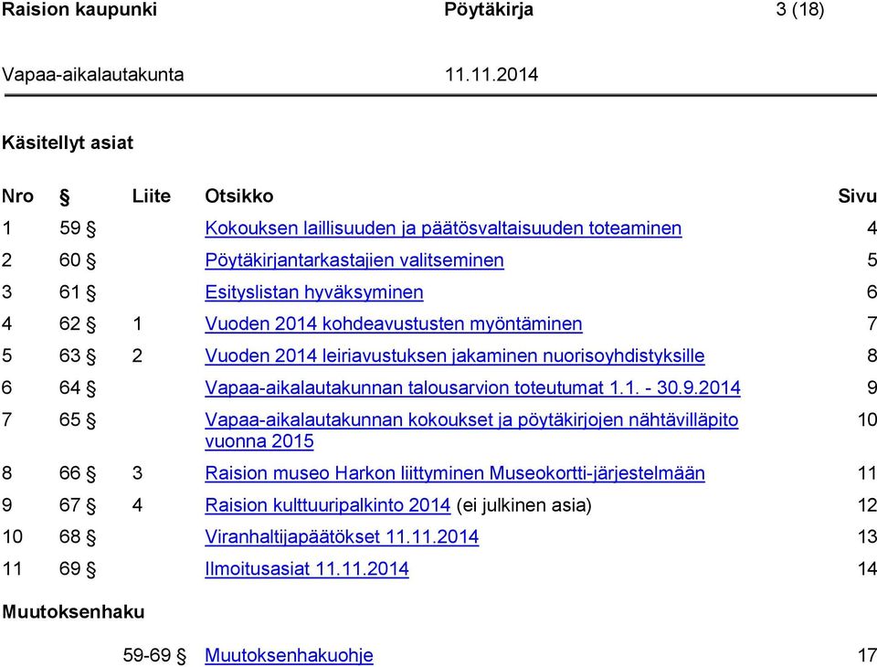 talousarvion toteutumat 1.1. - 30.9.