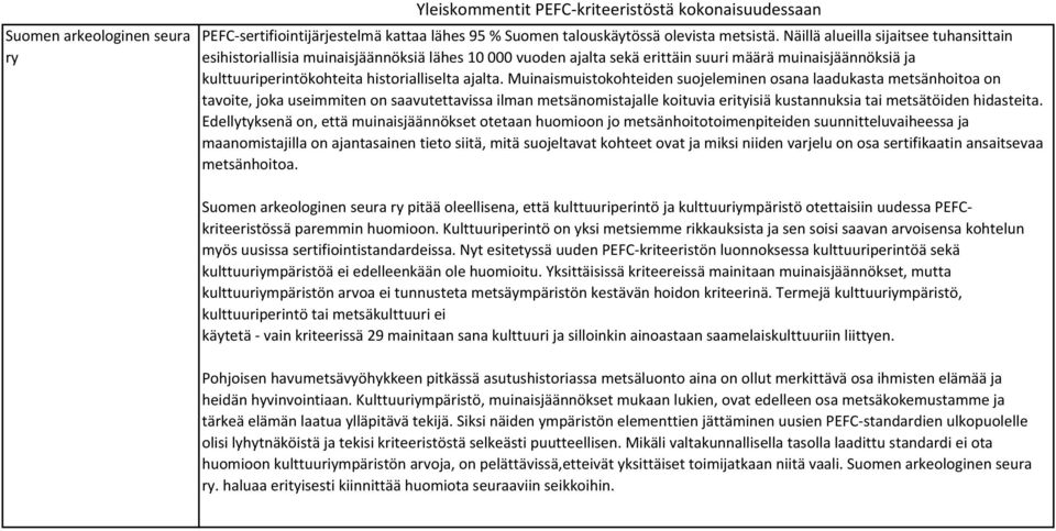 Muinaismuistokohteiden suojeleminen osana laadukasta metsänhoitoa on tavoite, joka useimmiten on saavutettavissa ilman metsänomistajalle koituvia erityisiä kustannuksia tai metsätöiden hidasteita.