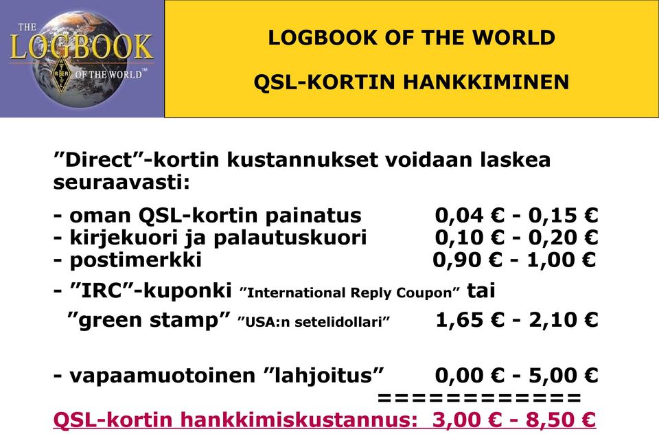 0,90-1,00 - IRC -kuponki International Reply Coupon tai green stamp USA:n setelidollari