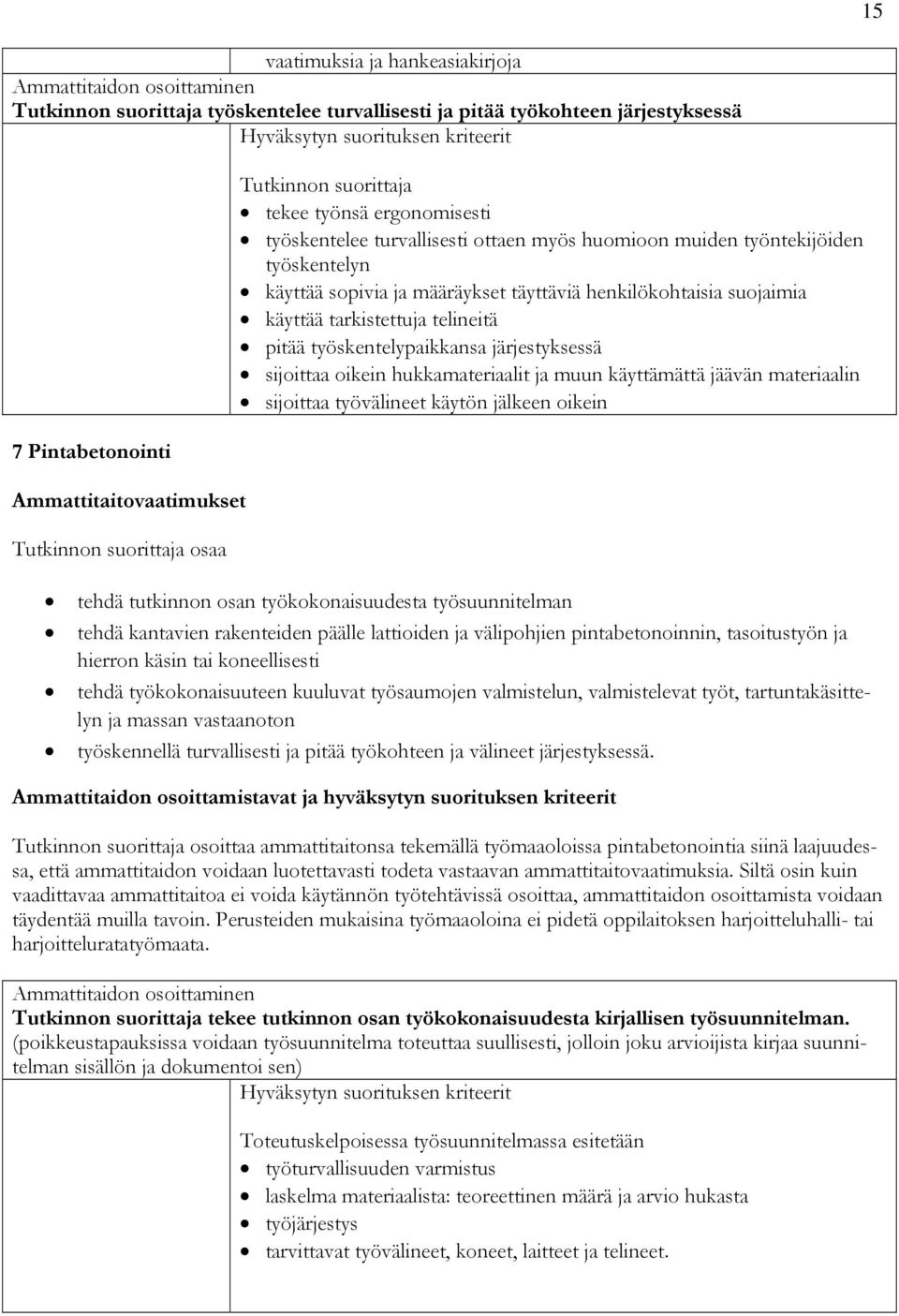 työkokonaisuudesta työsuunnitelman tehdä kantavien rakenteiden päälle lattioiden ja välipohjien pintabetonoinnin, tasoitustyön ja hierron käsin tai koneellisesti tehdä työkokonaisuuteen kuuluvat