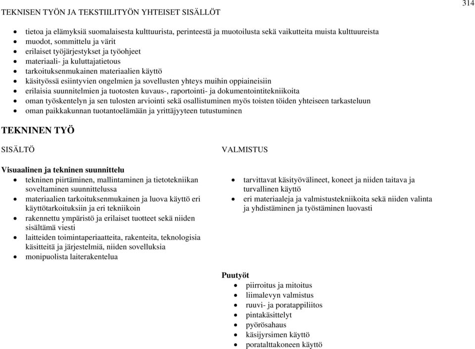 suunnitelmien ja tuotosten kuvaus-, raportointi- ja dokumentointitekniikoita oman työskentelyn ja sen tulosten arviointi sekä osallistuminen myös toisten töiden yhteiseen tarkasteluun oman
