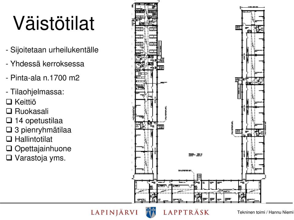 1700 m2 - Tilaohjelmassa: Keittiö Ruokasali 14