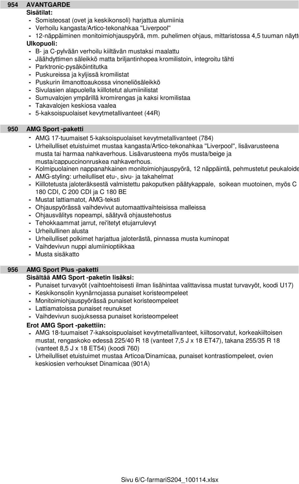 Parktronic-pysäköintitutka - Puskureissa ja kyljissä kromilistat - Puskurin ilmanottoaukossa vinoneliösäleikkö - Sivulasien alapuolella kiillotetut alumiinilistat - Sumuvalojen ympärillä kromirengas