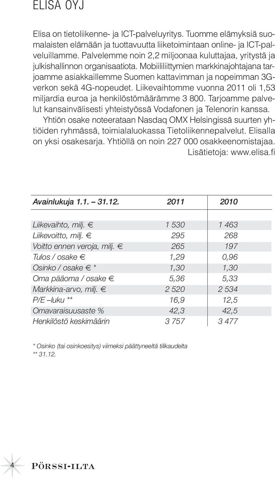 Mobiililiittymien markkinajohtajana tarjoamme asiakkaillemme Suomen kattavimman ja nopeimman 3Gverkon sekä 4G-nopeudet. Liikevaihtomme vuonna 2011 oli 1,53 miljardia euroa ja henkilöstömäärämme 3 800.