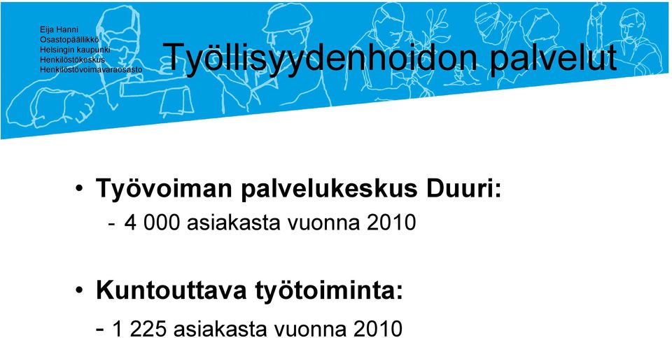 000 asiakasta vuonna 2010