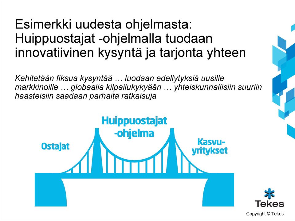 kysyntää luodaan edellytyksiä uusille markkinoille globaalia