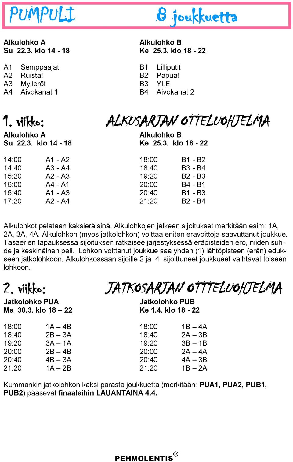 klo 14-18 Ke 25.3.