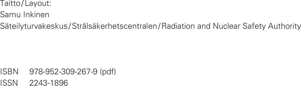 Strålsäkerhetscentralen / Radiation and