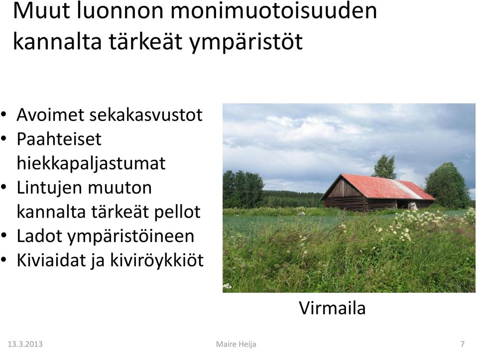 hiekkapaljastumat Lintujen muuton kannalta tärkeät