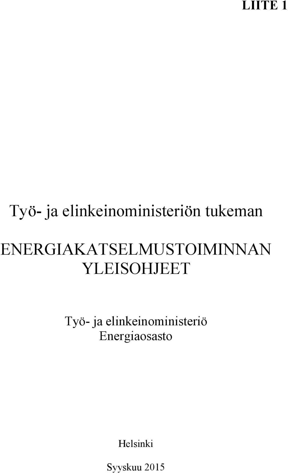 YLEISOHJEET Työ- ja