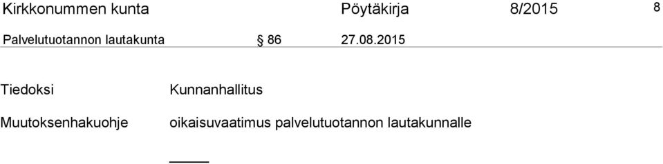 2015 Tiedoksi Muutoksenhakuohje