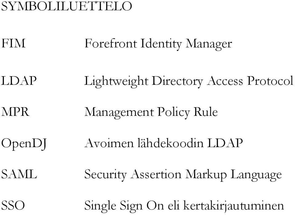 Management Policy Rule Avoimen lähdekoodin LDAP Security