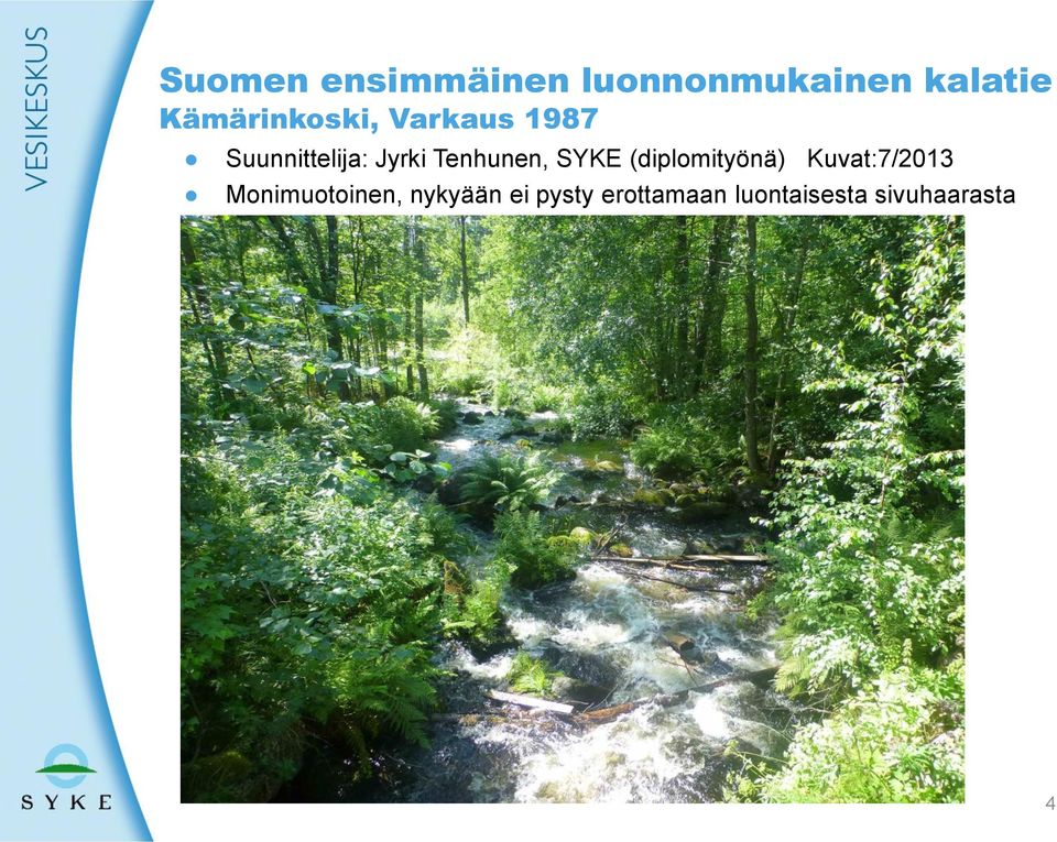 Tenhunen, SYKE (diplomityönä) Kuvat:7/2013