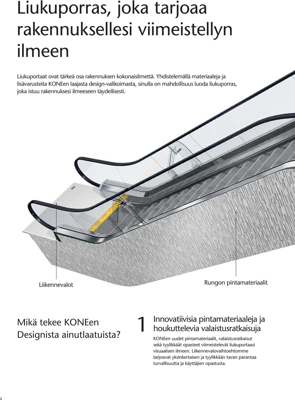 täydellisesti. Liikennevalot t Mikä tekee KONEen Designista ainutlaatuista?