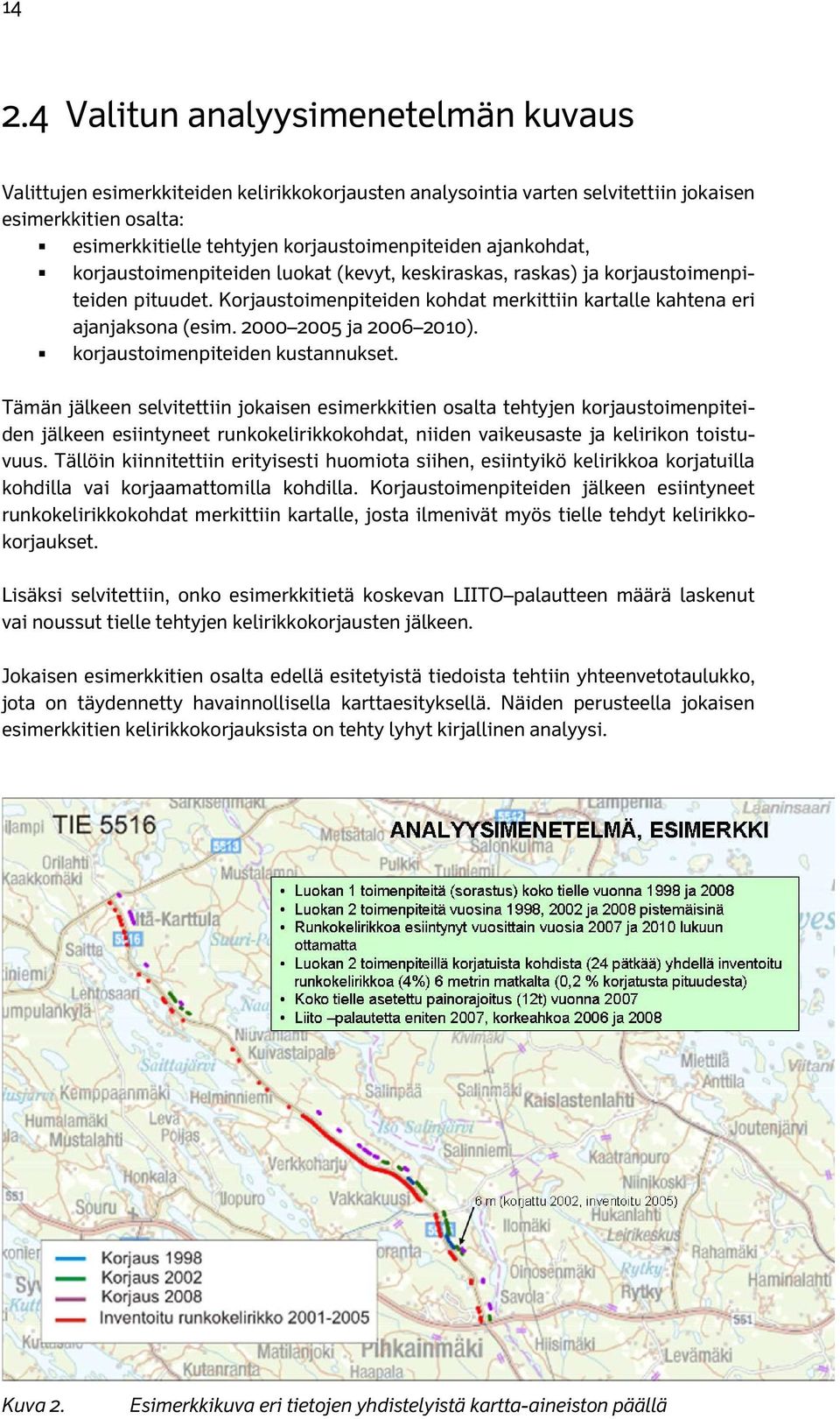 2000 2005 ja 2006 2010). korjaustoimenpiteiden kustannukset.