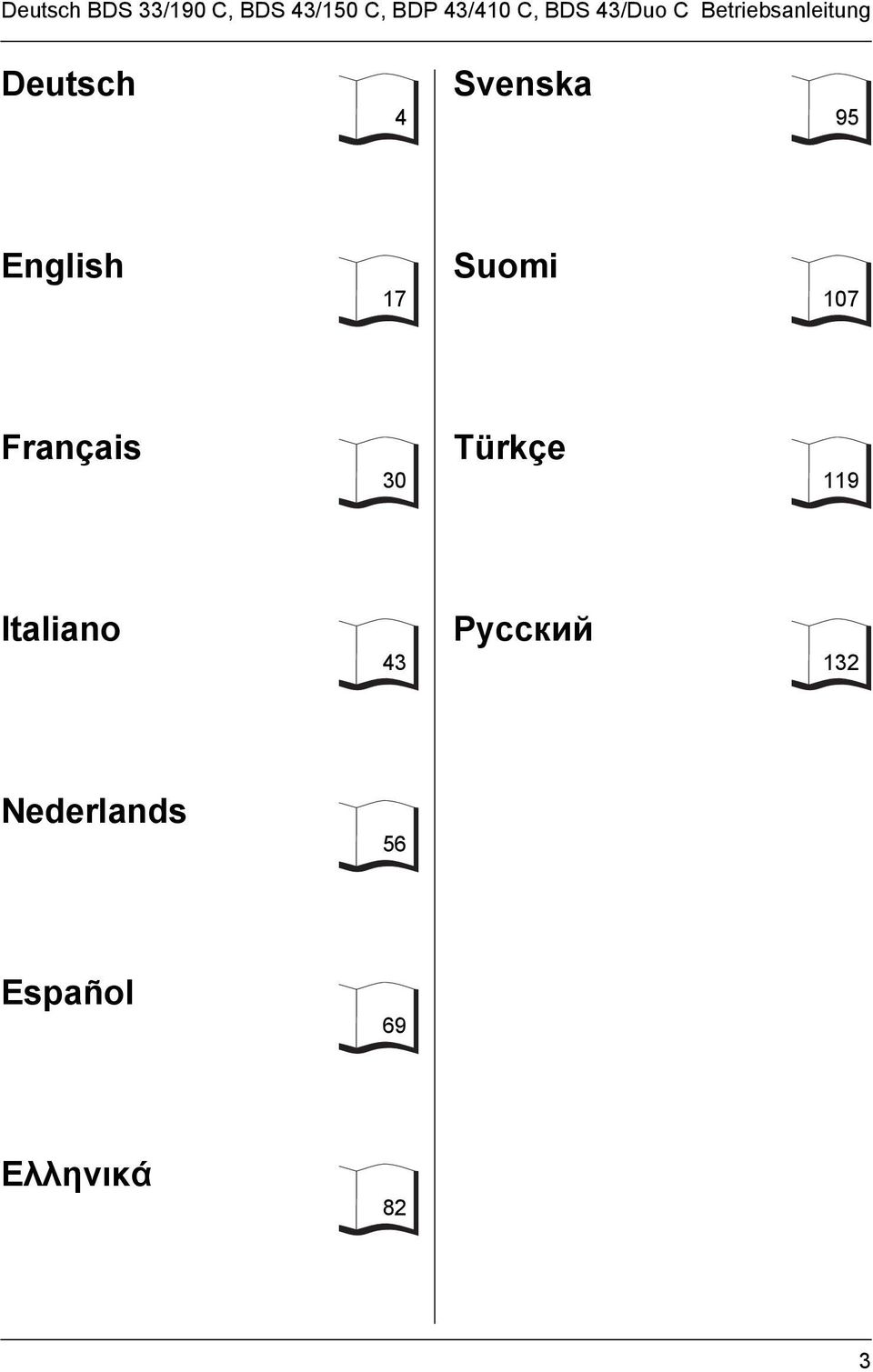 English 17 Suomi 107 Français 30 Türkçe 119