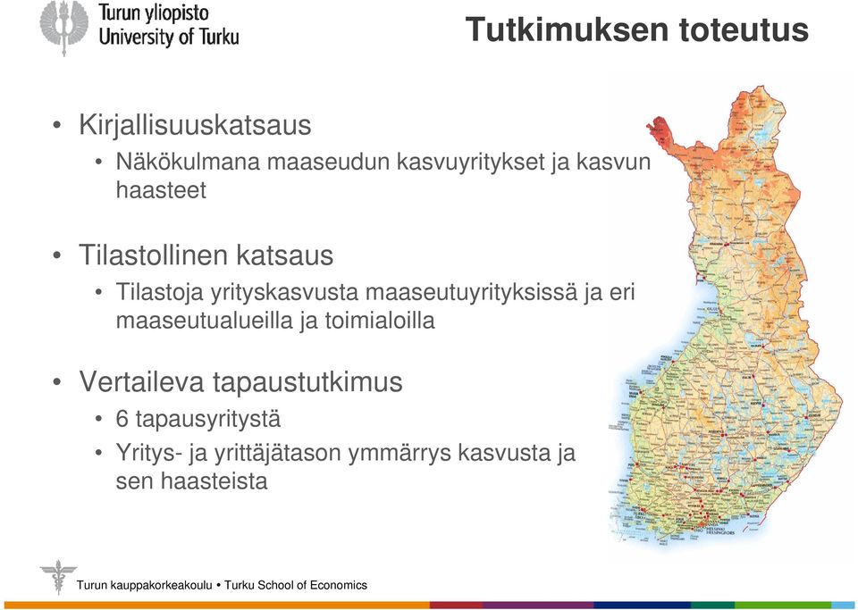 yrityskasvusta maaseutuyrityksissä ja eri maaseutualueilla ja toimialoilla