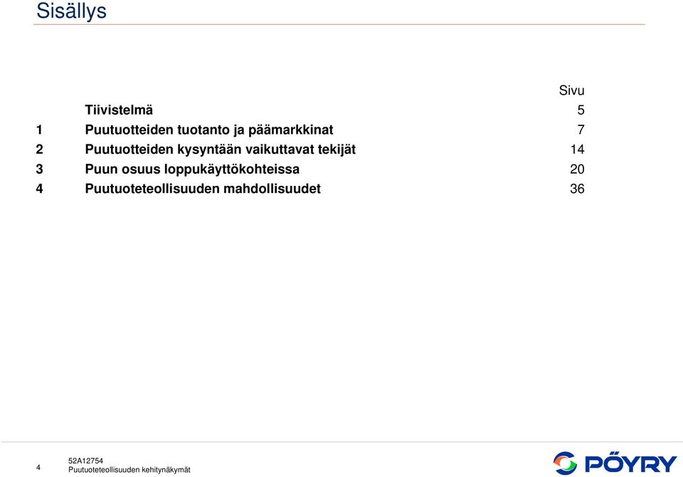vaikuttavat tekijät Puun osuus