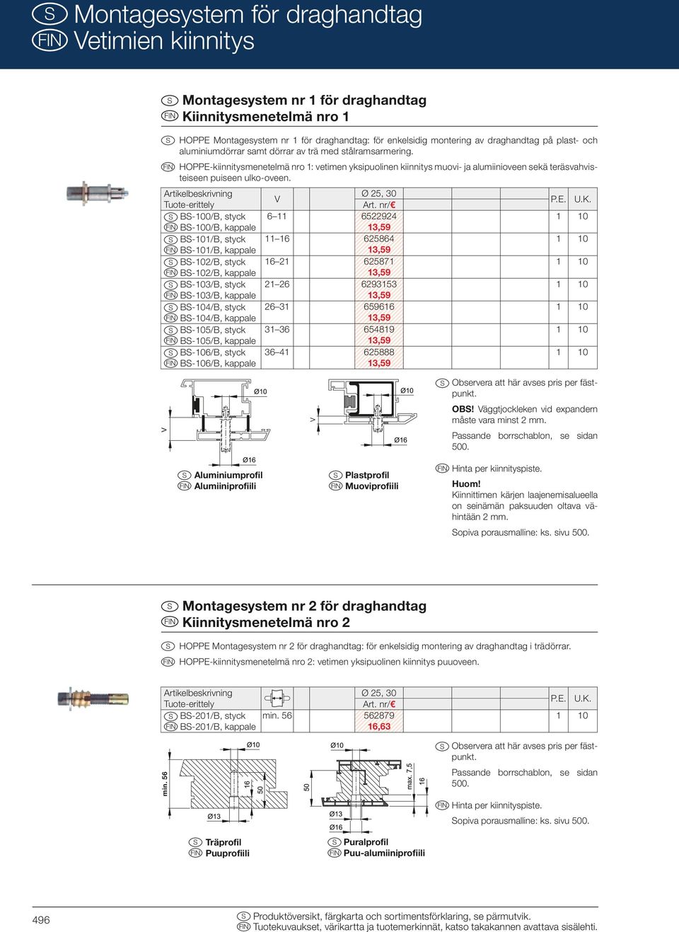 S BS-100/B, styck BS-100/B, S BS-101/B, styck BS-101/B, S BS-102/B, styck BS-102/B, S BS-103/B, styck BS-103/B, S BS-104/B, styck BS-104/B, S BS-105/B, styck BS-105/B, S BS-106/B, styck BS-106/B, Ø