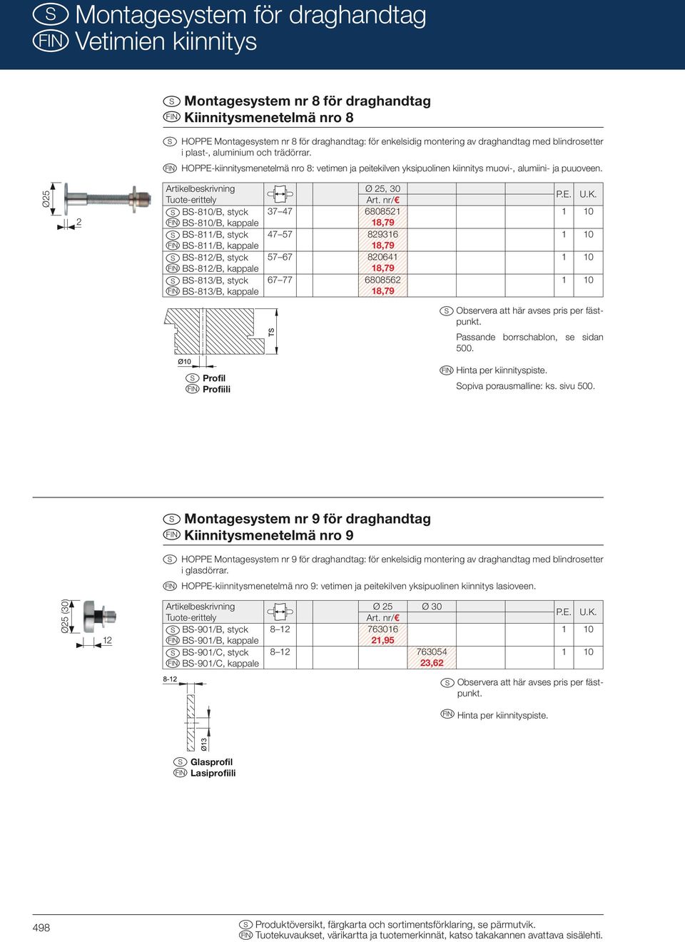 Ø25 2 S BS-810/B, styck BS-810/B, S BS-811/B, styck BS-811/B, S BS-812/B, styck BS-812/B, S BS-813/B, styck BS-813/B, Ø 25, 30 37 47 6808521 18,79 47 57 829316 18,79 57 67 820641 18,79 67 77 6808562