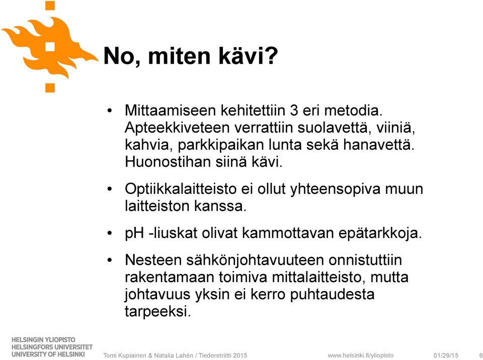 Huonostihan siinä kävi. Optiikkalaitteisto ei ollut yhteensopiva muun laitteiston kanssa.