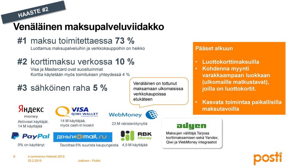 Kohdenna myynti varakkaampaan luokkaan (ulkomaille matkustavat), joilla on luottokortit.